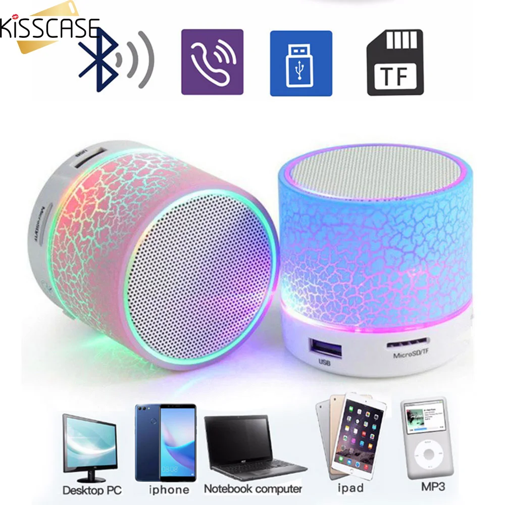 

Bluetooth Speaker Led Portable Mini Wireless Speaker Player USB Radio Fm Mp3 Music player Sound Colum for PC Mobile phone Xiaomi