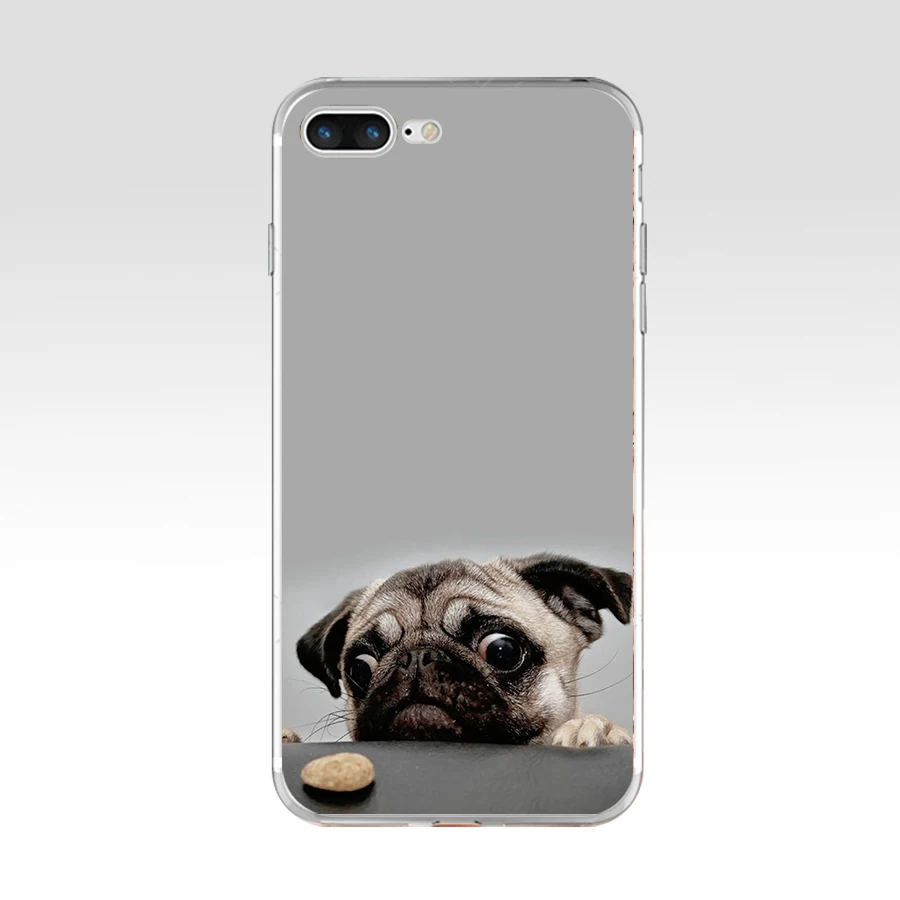 186AQ I love pugs dog animal Мягкий ТПУ силиконовый чехол для Apple iPhone 6 6s 7 8 plus чехол|Бамперы| |