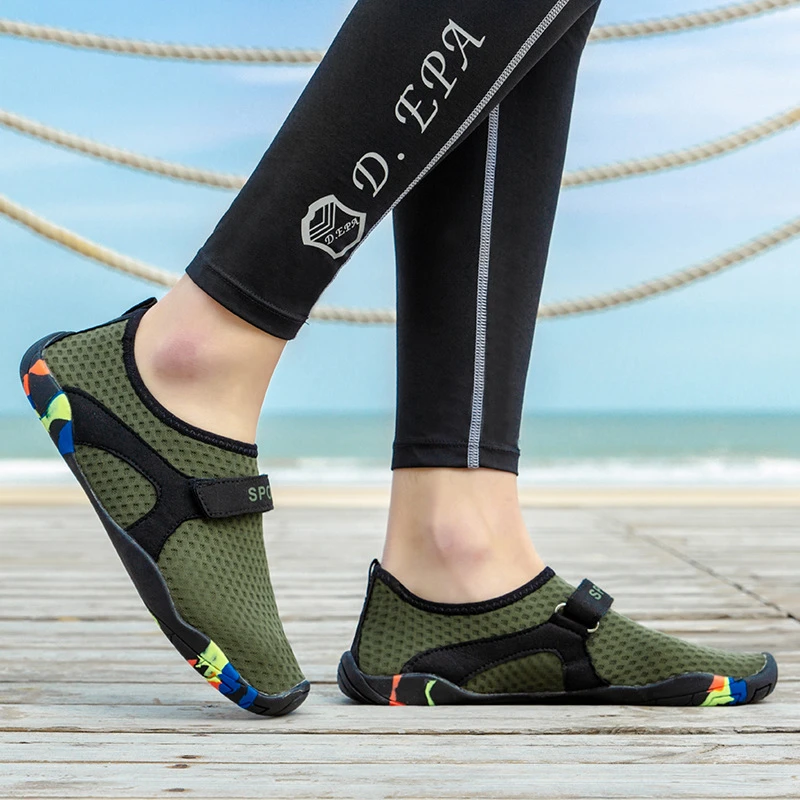 Босиком; пляжная обувь с пятью пальцами; женская летняя обувь; мужская легкая обувь для плавания; дышащие носки; Botas Agua
