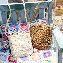 Bohemian Straw Messenger Bags Women Shoulder Handbags Hollow Out Rattan Flower Flaps Crossbody Beach Holiday Bags Bohemian Straw Messenger Bags Women Shoulder Handbags Hollow Out Rattan Flower Flaps Crossbody Beach Holiday Bags