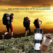 Перезаряжаемый свет для кемпинга светодиодный фонарь фонарик Солнечная батарея с usb-разъемом палатка походные огни Exterieur 6 светодиодный s Портативный подвесной светильник