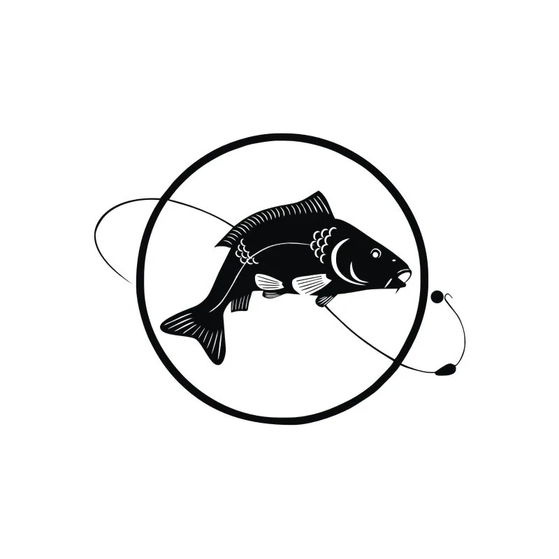 Fish Line Bait Fishing Wall Stickers Circle Hollow Out Home Decor Wall Decals Vinyl Self Adhesive Wallpaper