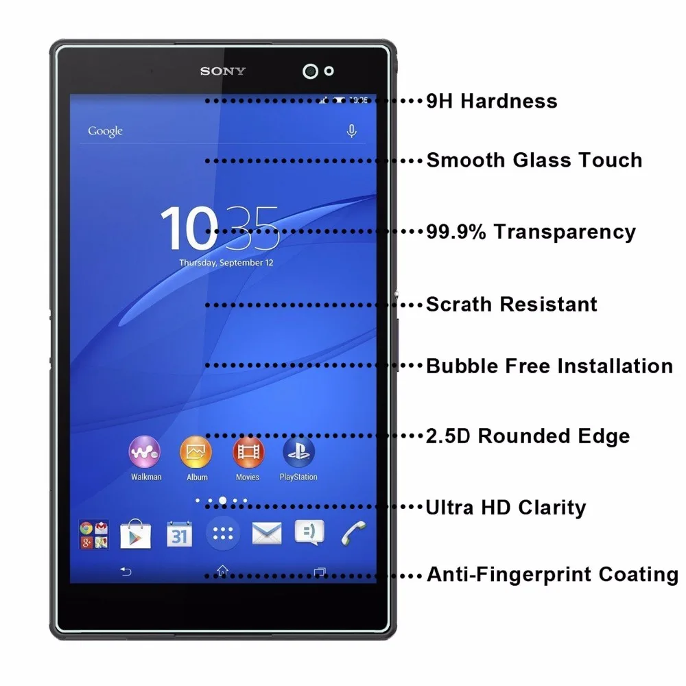 Взрывозащищенная защитная пленка 0 3 мм для Sony Xperia Z2 Tablet 10 1 закаленное стекло