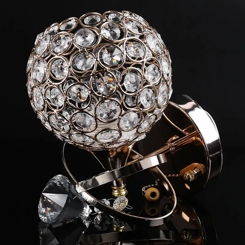 

Modern Creative Crystal LED Wall Light Decorative Pendant Wall Lamp E27 With Rope Switch