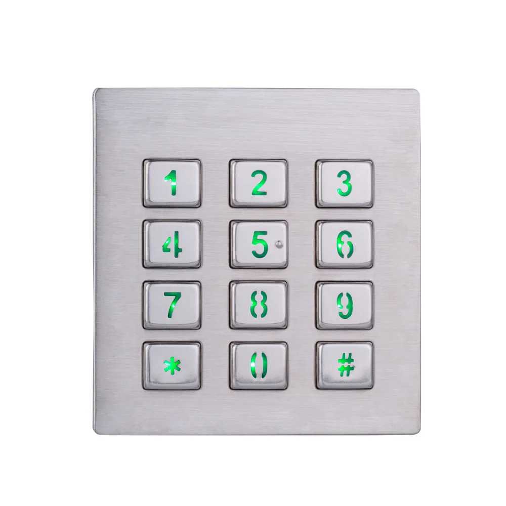 Industrial waterproof metal led backlit illuminated keypads with 12 keys Backlight Metal Keyboard Industrial waterproof metal led backlit illuminated keypads with 12 keys Backlight Metal Keyboard