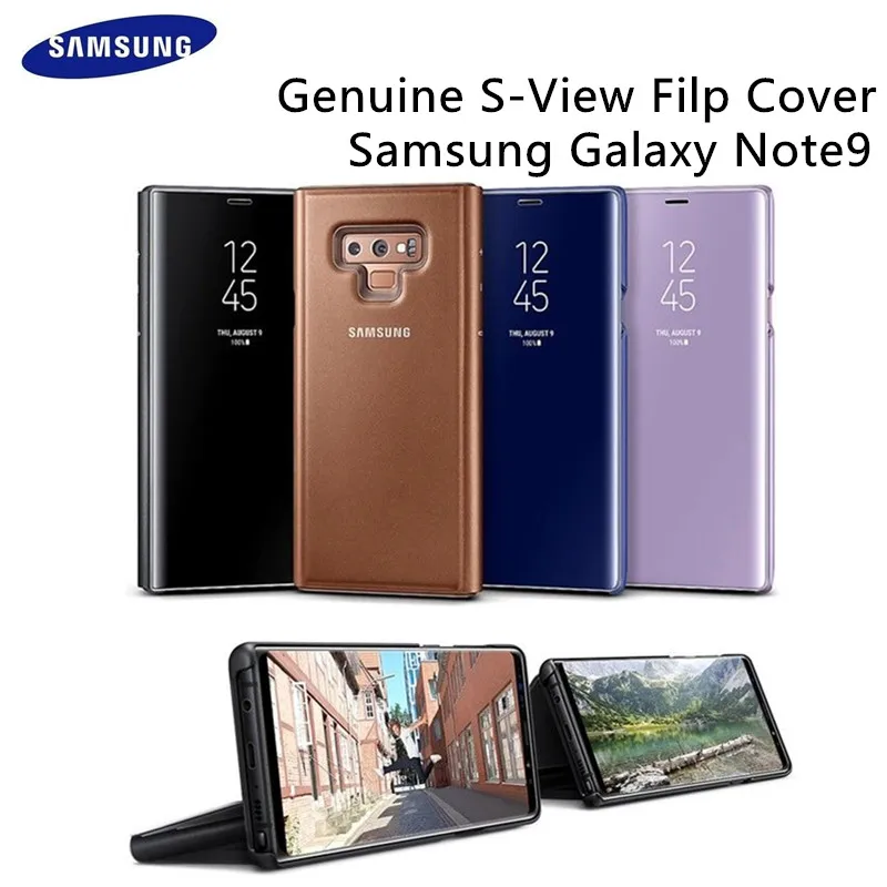 

Official Genuine Original Samsung Galaxy Note9 S-View Filp Cover Clear View Standing Case EF-ZN960 Brown Blue Purple Kickstand