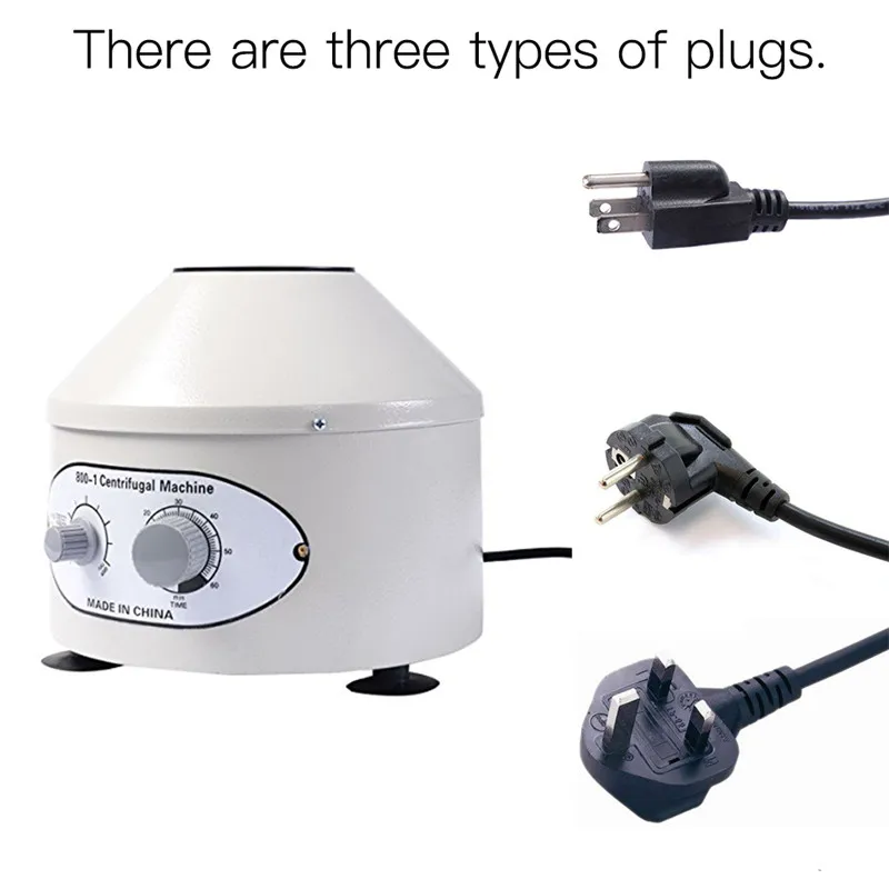 800-1Electric Laboratory Centrifuge Medical Separation Timing Adjusted Practice Machine prp Isolate Serum 4000rpm USUKEU Plug (7)