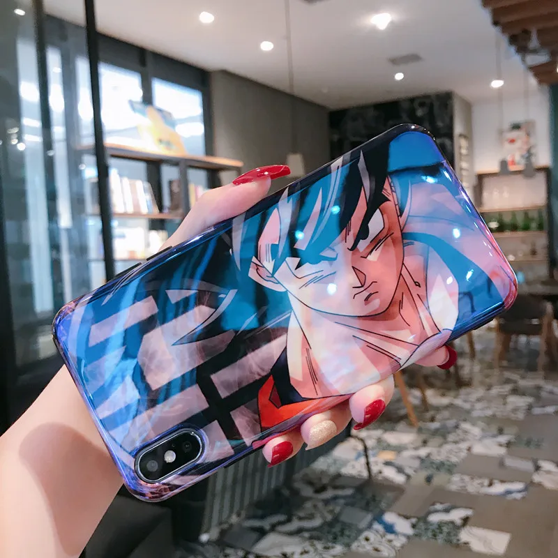 Японский Dragon Ball Z Супер Сон Гоку драгонболл зет чехол для iPhone 11 Pro X XR XS MAX 6 S 7 8 Plus синий светильник Мягкий силиконовый чехол для телефона