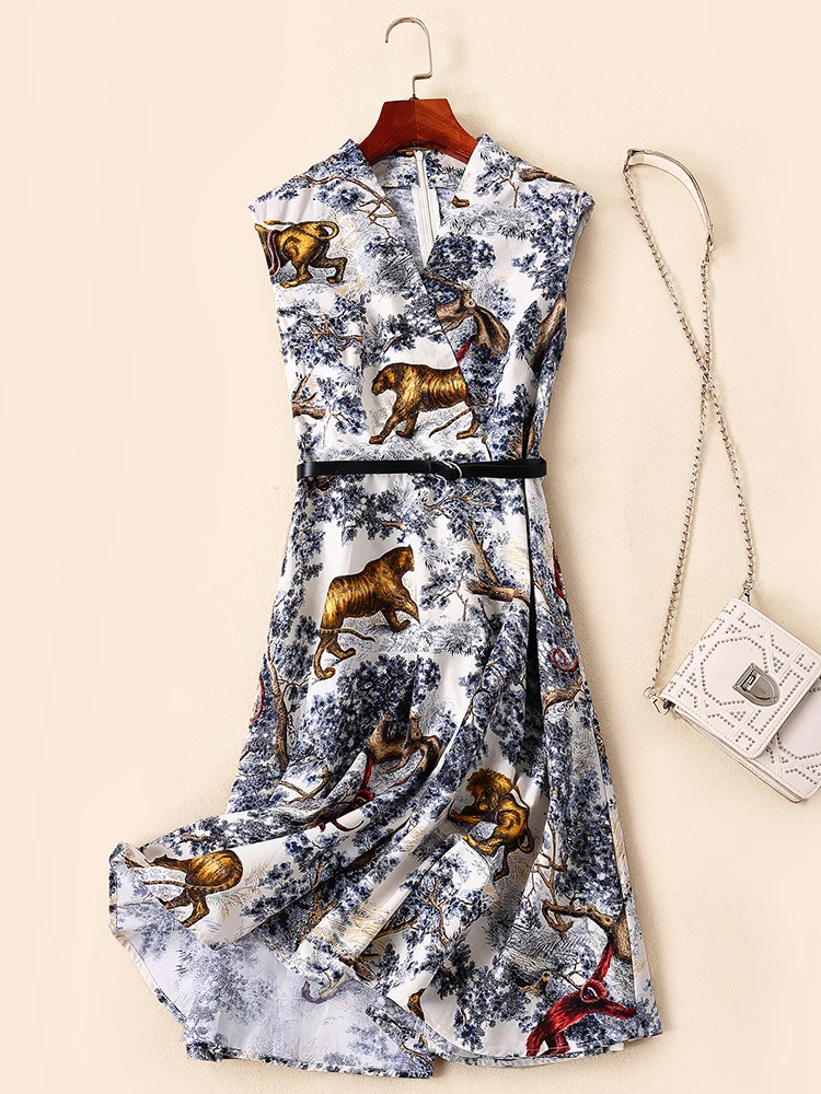 

High quality New Fashion Women 2019 Spring Dress Luxury Brand European Design party style dress WS04536