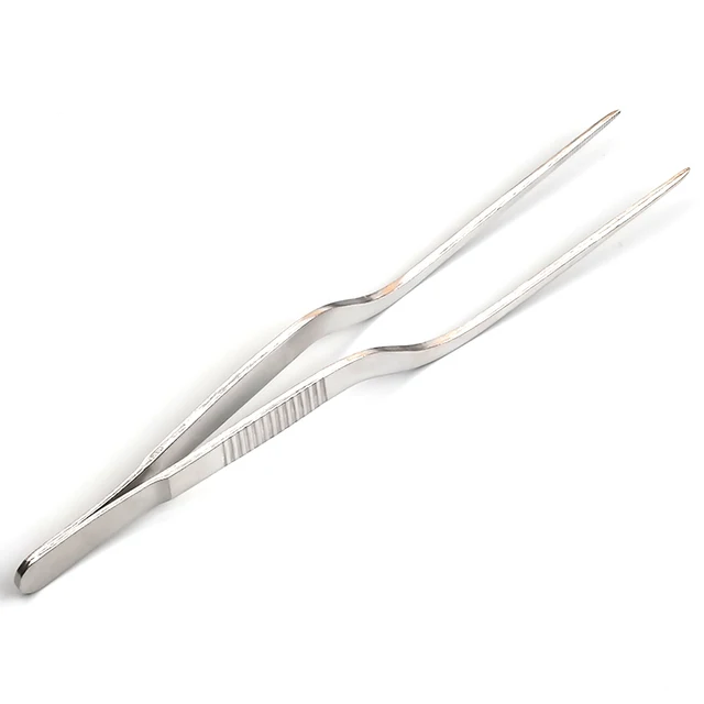 1pc Tweezers Atraumatic Forceps Angled Clamp Surgical Instruments