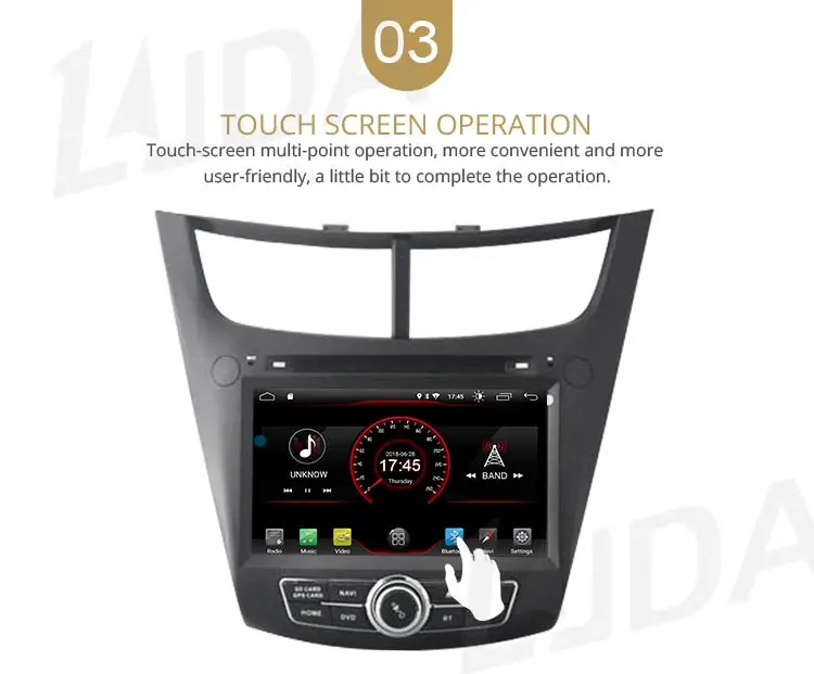 Excellent LJDA 2 Din Car Radio Android 9.1 Car DVD Player For CHEVROLET SALT 2014 2015 GPS Navigation Stereo WIFI Multimedia IPS Canbus 5