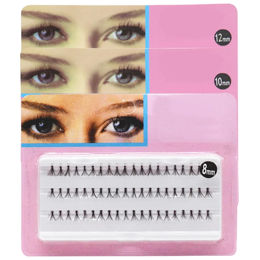 

TOP Sale Women Lady Makeup 60 Individual Black False Eyelash Cluster Eye Lashes Extension Tools