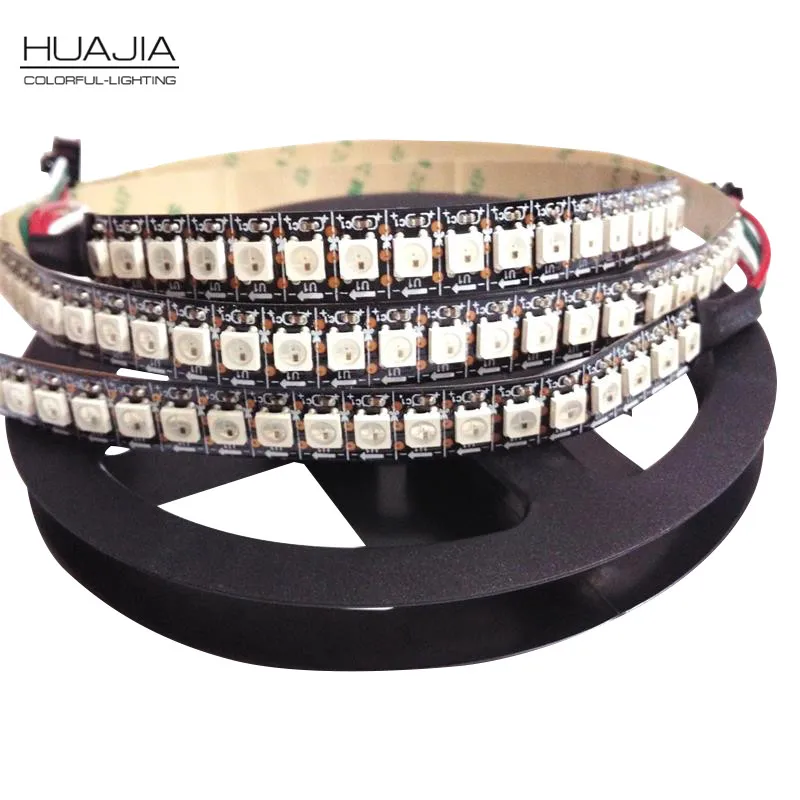 2 м WS2812B 5050 RGB Светодиодная лента 144LED/M черно белая печатная плата индивидуальная