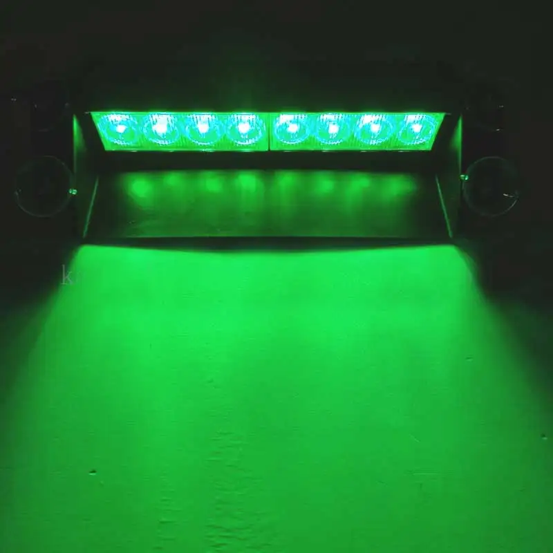 

Car 8 LED Strobe Flash Warning EMS Police Light Flashing Firemen Fog 8LED High Power Red Blue White Amber yellow Green