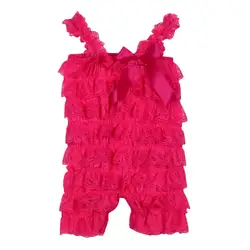 Мода новорожденных одежда для малышей девушки рябить Кружево Платья для женщин слинг Комбинезоны для малышек комбинезон платье как на