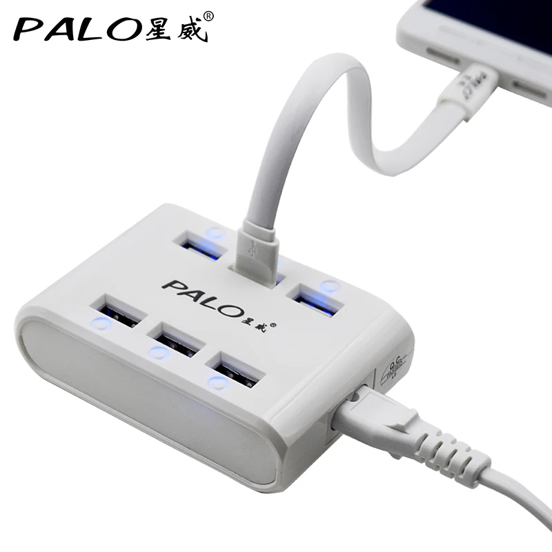 USB Charger,6 Ports Multiple Wall USB Charger Smart Adapter Mobile