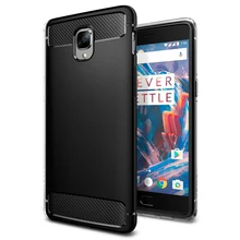 100% Original SGP Rugged Armor Carbon Fiber Texutred Protective Flexible TPU Case for OnePlus 3 Three