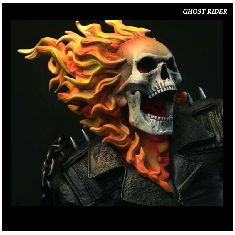 Ghost Rider большая статуя(90 см* 60 см* 40 см) с сплавом модель тела полистоун Advanced ABS игрушки подарок на день рождения праздник