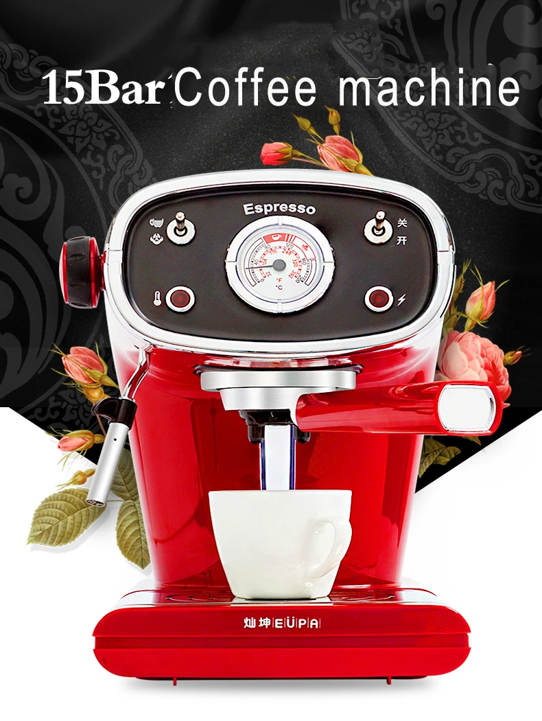 

Italian Coffee Machine Pump Pressure Espresso Machine Semi-Automatic Coffee Maker High Pressure Coffee Machine 220V 800W