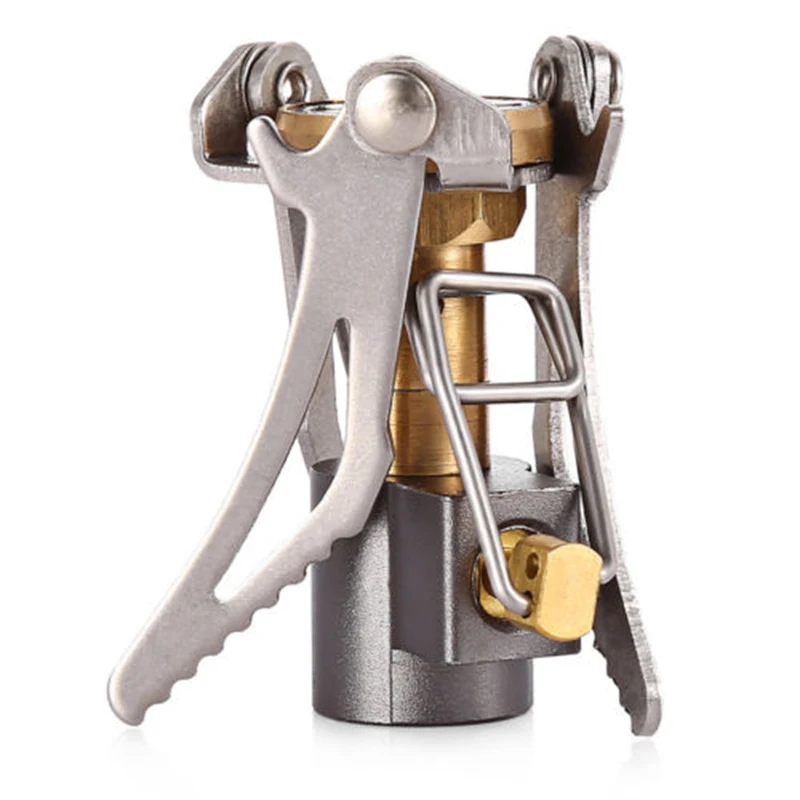 Portable Folding Titanium Alloy Cooking Burn-er Gas Stove 3000W Camping Hiking light weight Compact size design