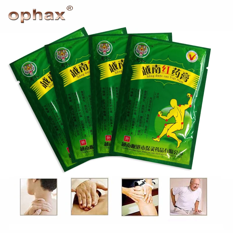 OPHAX 32pcs/4bags Red tiger balm Chinese medical plasters for rheumatoid arthritis back joint pain relieving patch health care OPHAX 32pcs/4bags Red tiger balm Chinese medical plasters for rheumatoid arthritis back joint pain relieving patch health care