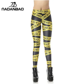 

NADANBAO 2019 Leggins High Waist Police Line Legins Printed Women Leggings