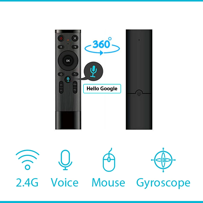 Q5 Air Mouse 2 4 GHZ WiFi голосовой пульт встроенный 6 осевой usb приемник дистанционного