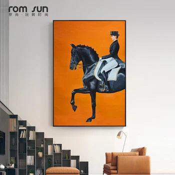 

HD Nordic Style My Black Horse Canvas Painting Wall Art Pictures For Living Room Modern Home Decoration Posters And Prints