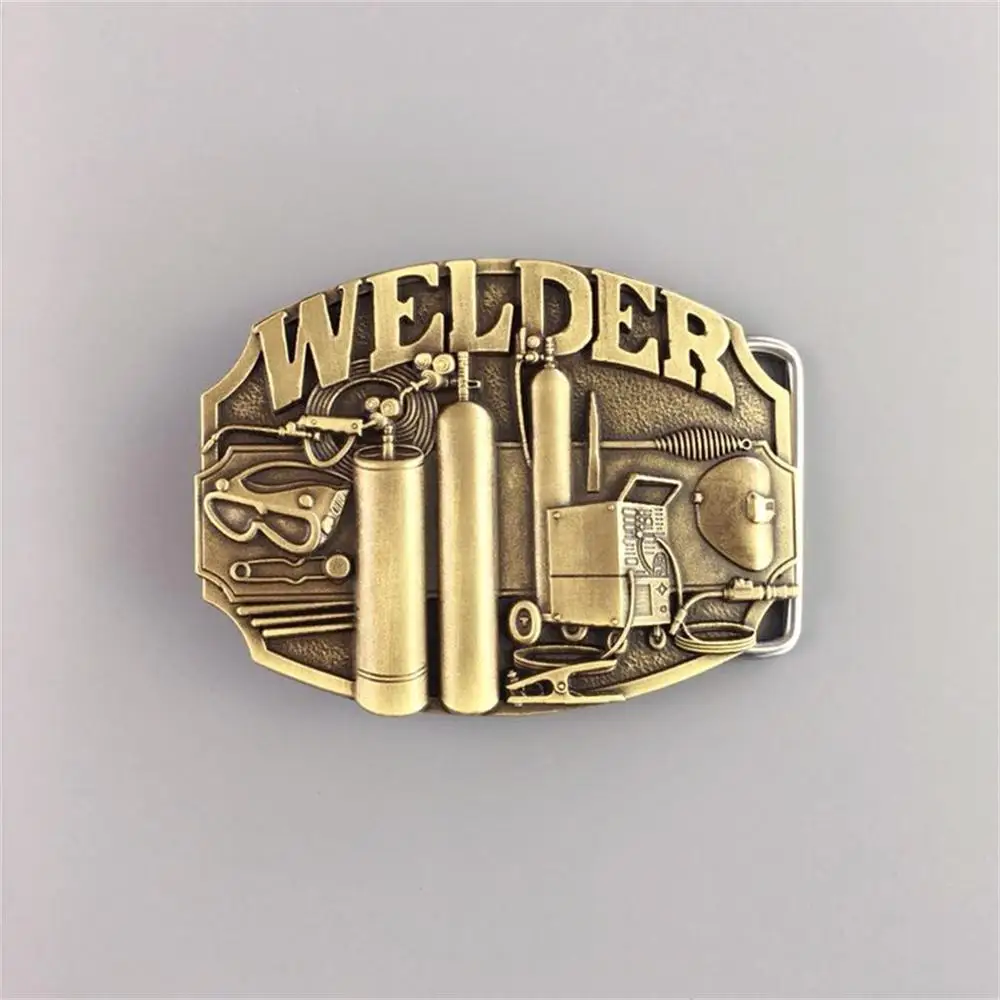 Welder Trade Tradesman Metal Belt Buckle