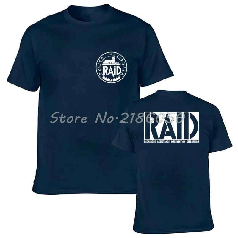 

New France French Special Elite Police Forces Unit GIGN Raid BRI Black T Shirt Tee Mens Short Sleeve Tshirt Homme Cotton Tops