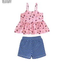 TELOTUNY/летний купальный костюм из двух предметов для маленьких девочек, милый Эластичный Мягкий купальный костюм, купальный костюм, комплект одежды, jxm Z1219