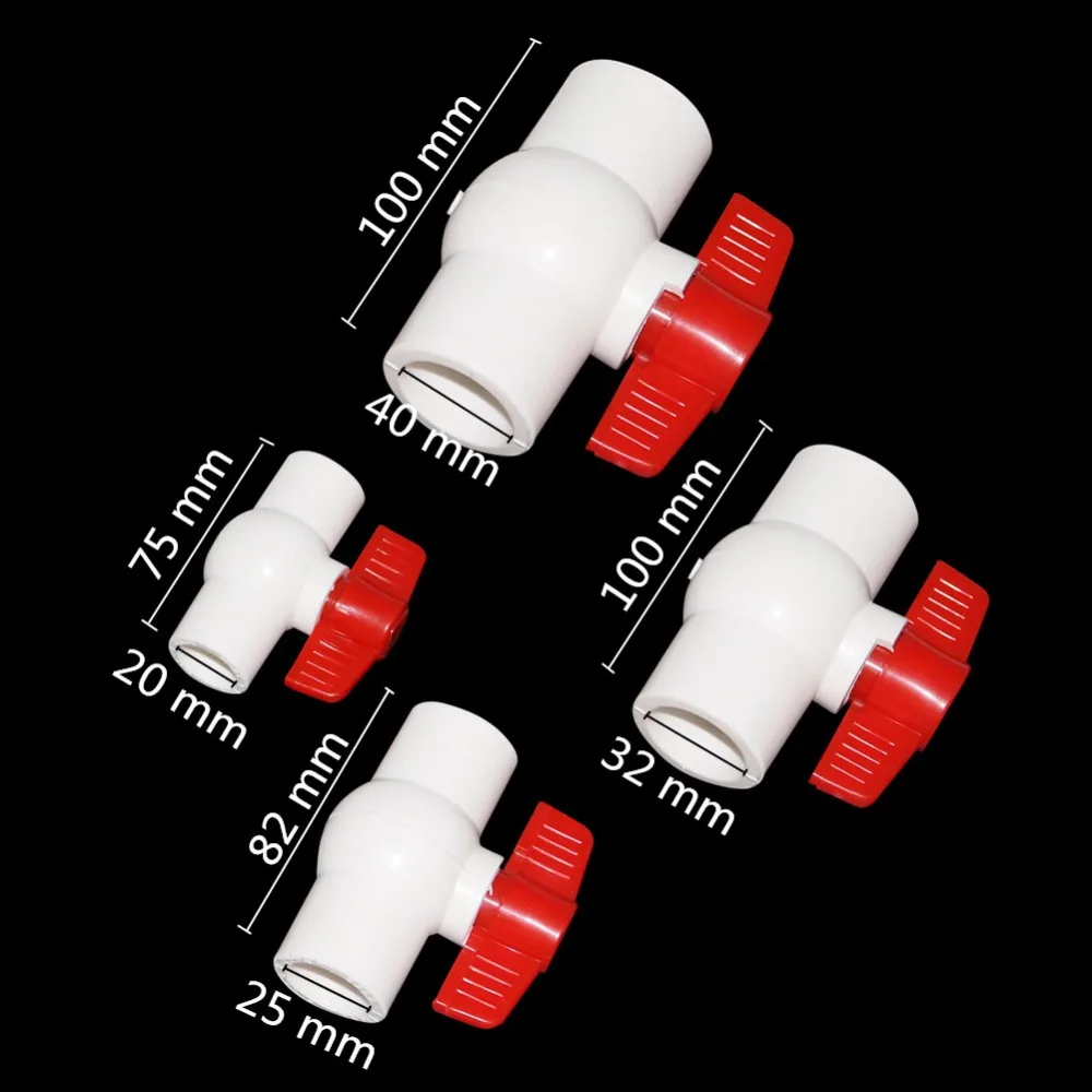 Pipe PVC Valve Connector Water Pipe Fitting Ball Valve for 20/25/32mm/40mm Agriculture Garden Irrigation plastic pipe connector water pipe connector pipe connector water pipe fitting irrigation pipe fitting plastic pipe fitting