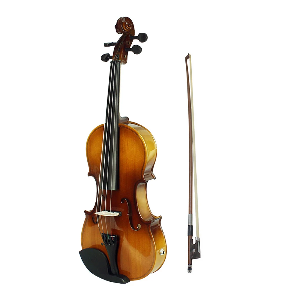

4/4 Full Size Acoustic EQ Electric Violin Fiddle Kit Solid Wood Spruce Face Board with Bow Hard Case Shoulder Rest Audio Cable