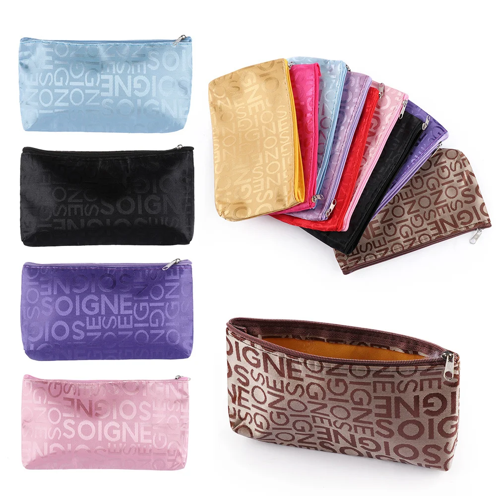 

1PC Multifunction Women Cute Letters Zipper Cosmetic Bags Beauty Travel Make Up Cases Pouch Toiletry Case Organizer Waterproof