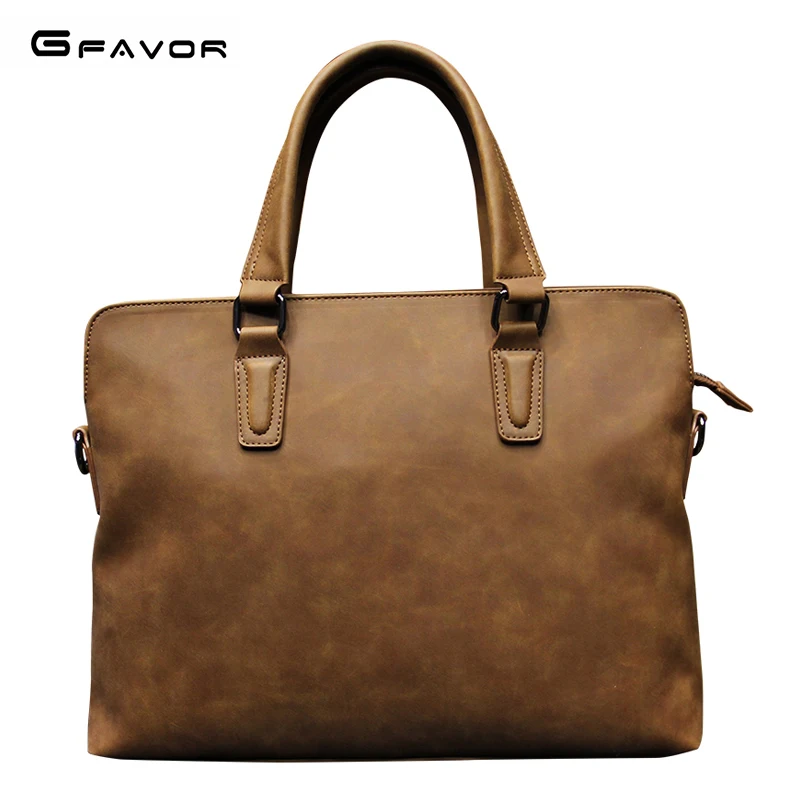 

Famous Brand Business Men Briefcase Vintage Leather Laptop Bag Men Shoulder Bag Messenger Bags Causal Handbag Male