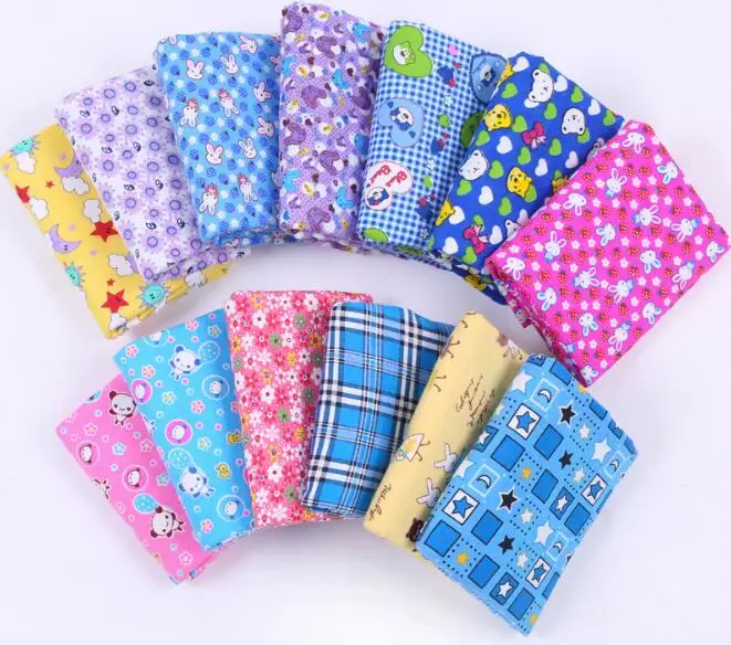 

cotton flannelette fabric cartoon print DIY Fabric for kid cloth pillow 1 Meter