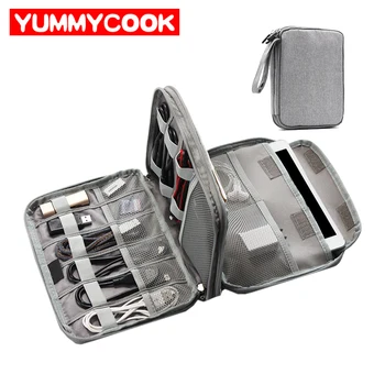 

Portable Electronic Bag Cable Organizer Trip Digital USB Gadget Pouch Charger Wires Case Cosmetic Storage Accessories Supplies