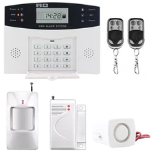 Saful LCD Display Home Security Wireless GSM Alarm System SMS and Smoke Sensor Russian/English/Spanish/French voice