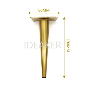

1PCS 190x80mm Metal Furniture Leg Table Cabinet Golden Furniture Feet