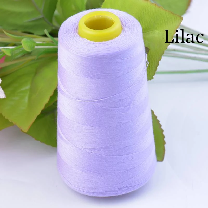 Нить для шитья 2950 ярдов/2700 метров 120 S крученый полиэстер Идеально подходит для вышивки и рукоделия DIY& Overlocking - Цвет: Lilac