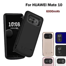 6000 mAh Внешний чехол для перезаряжаемой батареи для Huawei Mate 10 батарея банк питания зарядное устройство TPU рамка чехол для телефона