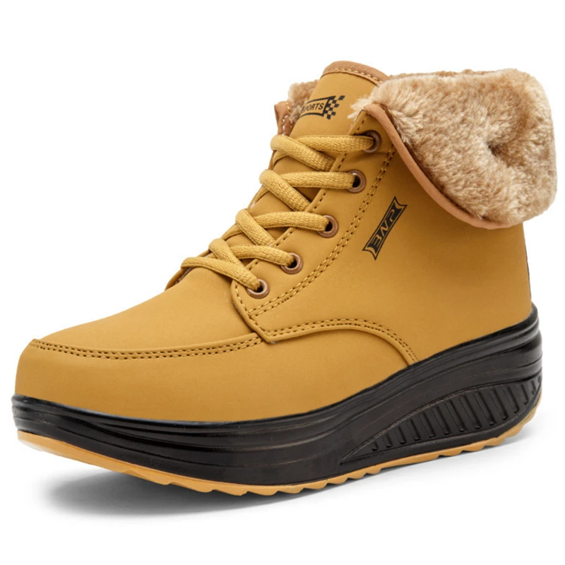 

2018 winter women snow boots warm boots thick bottom platform waterproof ankle boots for women thick fur cotton shoes