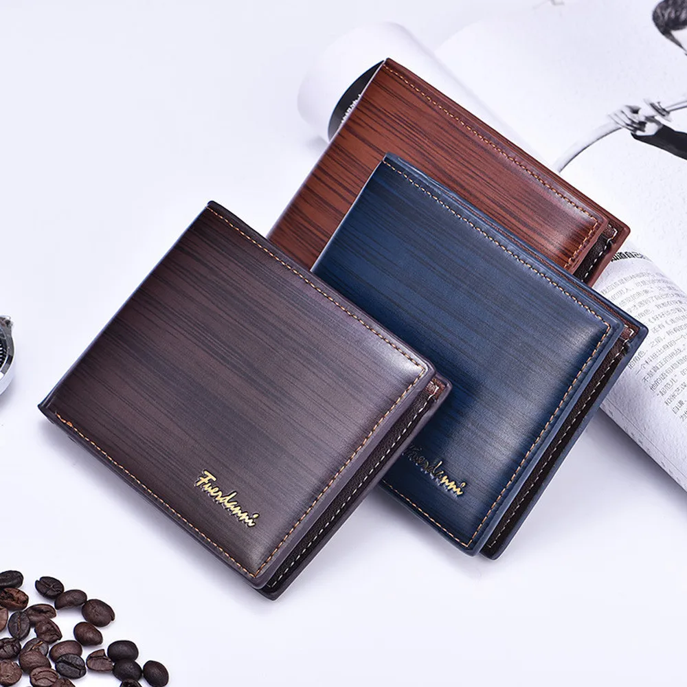 Mans Embossing Leather Wallet Pocket Credit Card Clutch Bifold Purse