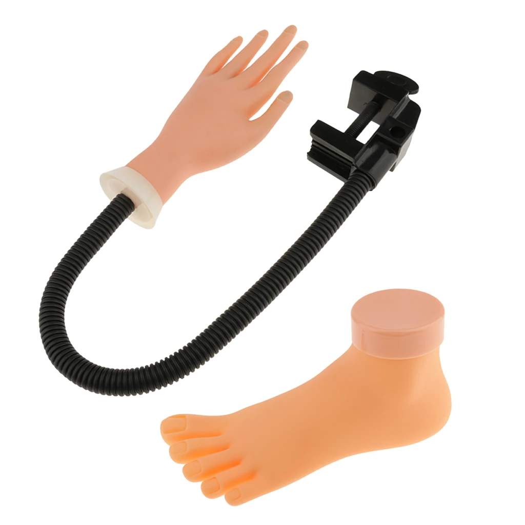 

Nail Art Training Tool Manicure Pedicure Hand + Foot Mannequin Model