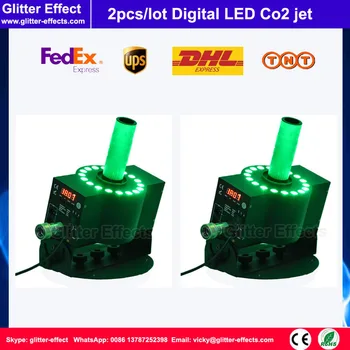 

2pcs/lot Disco night club bar 18pcs LED Digital Co2 jet Theater Stage performance equipment Special Effect DJ fog machine