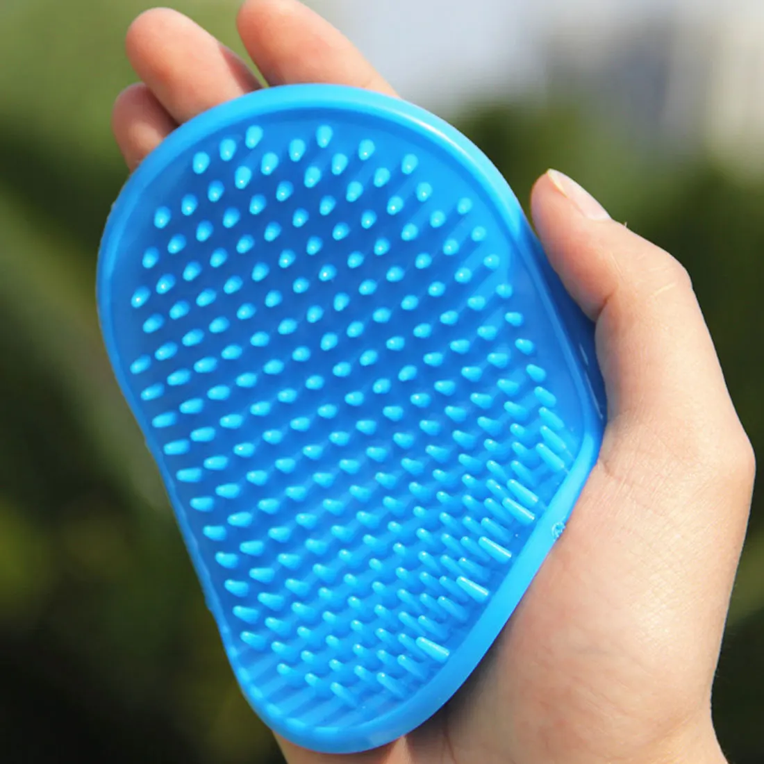 New Soft Rubber Dog Bath Brush Comb Cleaning Massage Grooming Glove Cat