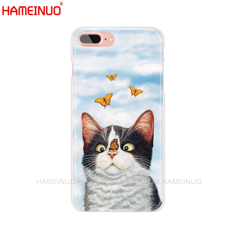 HAMEINUO чехол для сотового телефона с подставкой бабочкой на кошачьем носу iphone X 8 7 6 4