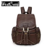 Westcreek Marca Mujeres Escuela Mochila Mochilas Estudiante Mochila de La Vendimia de LA PU de Cuero Suave Femenina Satchel Retro Mochila
