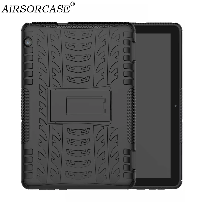 

10.1'' for Huawei MediaPad T5 2018 Tablet Case Cover Rugged Armor Protective Shell Hard PC & TPU Hybrid Kickstand Back Cover