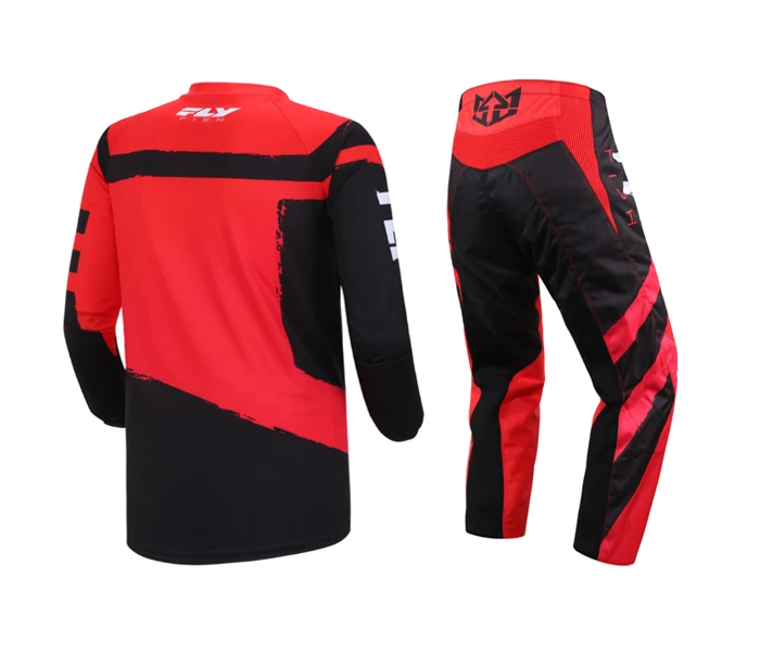 Fly Fish черный/Hi-Vis F-16 Джерси и брюки комбинированный набор MX/ATV/BMX/MTB '18 gear Dirt Bike Racing